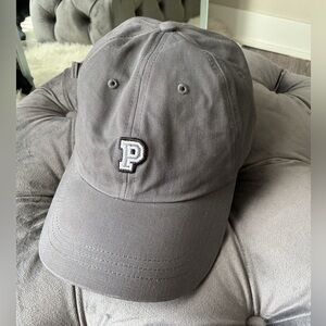 PINK Victoria's Secret Charcoal Cap with Embroidered P